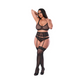 Magic Silk Soft Petals Waist Cincher & Garter Lingerie Set - House of Vices 