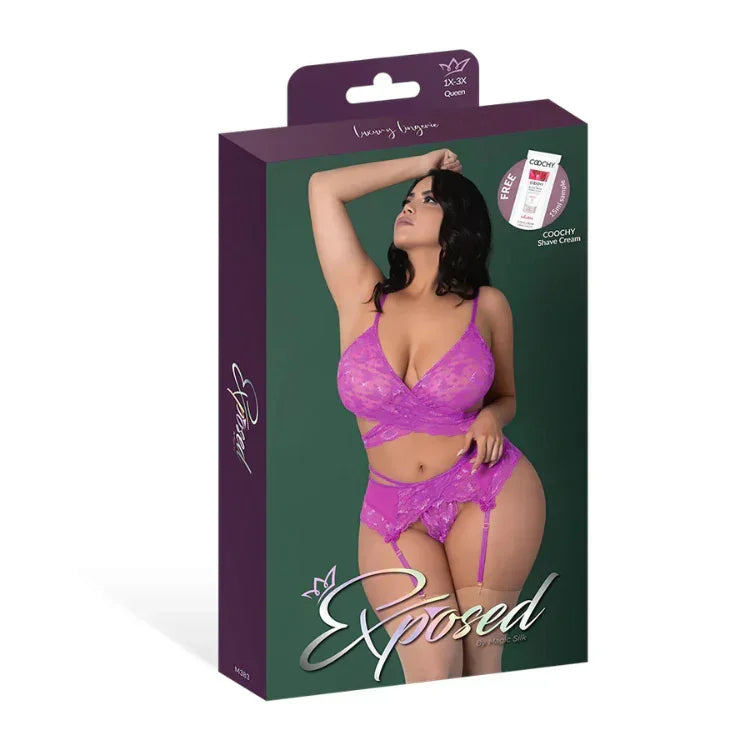 Magic_Silk_Butterfly_Fantasies_Bra_Garter_Thong_Set_Neon_Purple_7 - House of Vices 