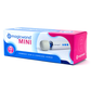 Magic Wand Mini rechargeable massager in blue and pink retail box, compact cordless design