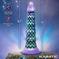 Majestic premium silicone adult toy with phthalate-free design, 9 inches tall, featuring textured scales and vibrant colors.