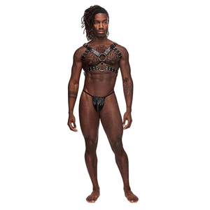 Male Power Leather Gemini Harness - House of Vices