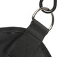 Close-up of the black nylon strap and metal ring attachment on a Masters Series sex sling.