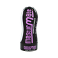 Black and purple personal pleasure device with ergonomic shape and bold text packaging.