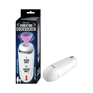 Nasstoys Vibrating Cocksucker white rechargeable male masturbator with 5 sucking and 10 vibrating modes