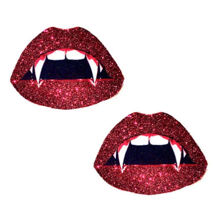 Neva Nude Vampire Lips Halloween Pasty with Glitter - House of Vices 