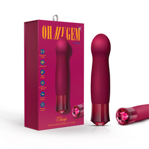 Oh My Gem Classy Rechargeable Warming Silicone G-Spot Vibrator - House of Vices