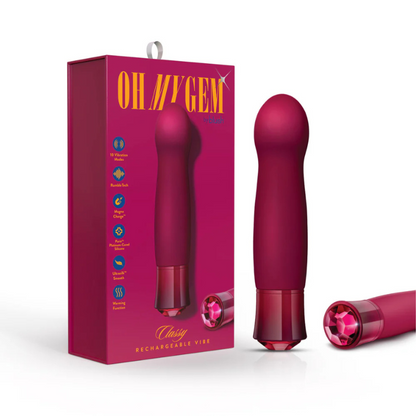 Oh My Gem Classy Rechargeable Warming Silicone G-Spot Vibrator - House of Vices