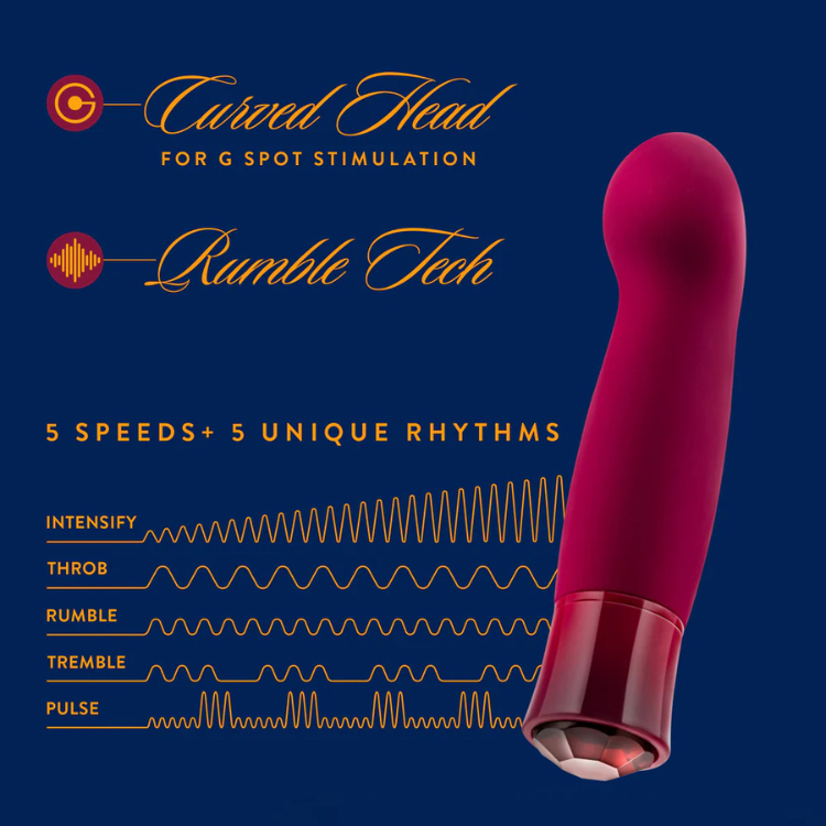 Oh My Gem Classy Rechargeable Warming Silicone G-Spot Vibrator - House of Vices