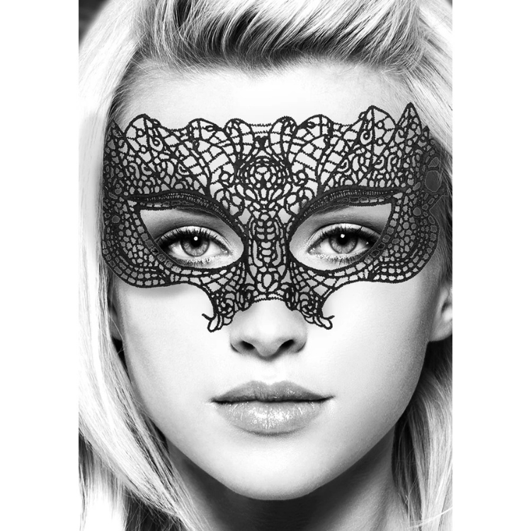 Ouch! Black & White Princess Lace Eye Mask. - House of Vices 