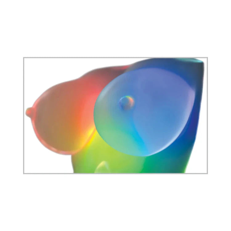 Colorful silicone breast forms with gradient hues for intimate wear and comfort