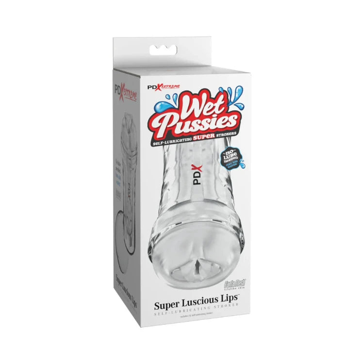 PDX Extreme Wet Pussies Super Luscious Lips Self-Lubricating Stroker Frosted - House of Vices