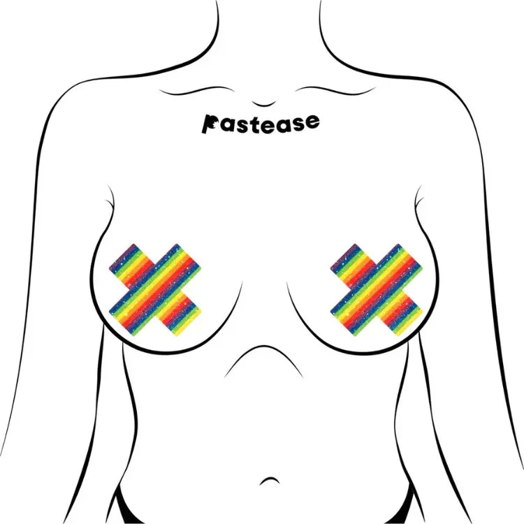 PasteaseGlitterPrideCrossesRainbow - House of Vices 