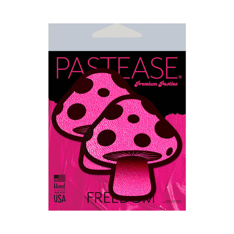 Pastease Mushroom Neon Pink Shroom Pasties - House of Vices 
