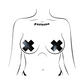 Pastease Plus X Faux Latex Pleather Vinyl Cross Pasties - House of Vices 