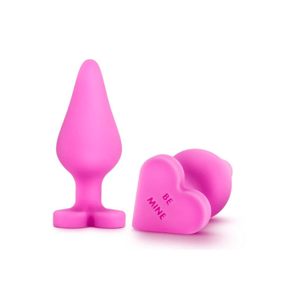 Play with Me Naughty Candy Heart Be Mine Silicone Butt Plug - House of Vices 