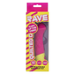 Pink quilted silicone rechargeable vibrator in yellow retail box, 10 speeds, waterproof.