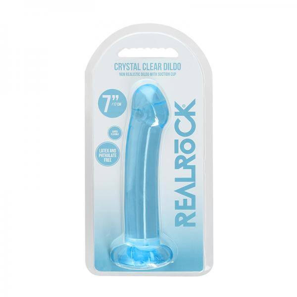 RealRock Crystal Clear Non Realistic Dildo with Suction Cup 6.7in - House of Vices 