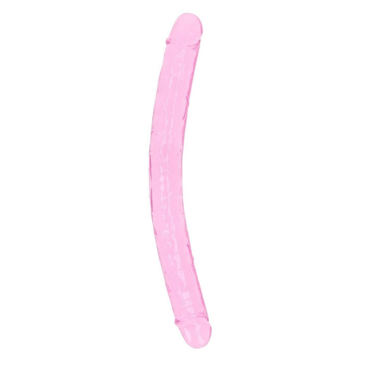 RealRock-Crystal-Clear-Double-Dong-18inch-Pink-2 - House of Vices 