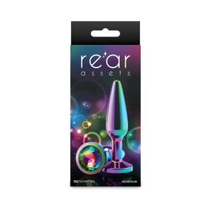 Rear Assets Tapered Plug Multicolor/Rainbow Medium - House of Vices 