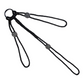 Black rope bondage restraint set with metal rings and fasteners