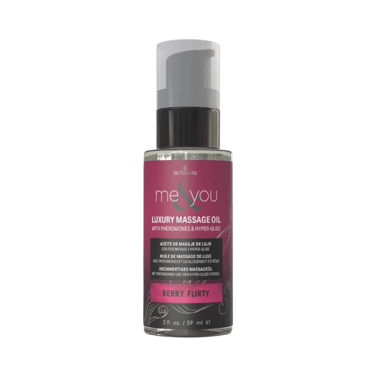 Sensuva-Me-_-You-Pheromone-Infused-Luxury-Massage-Oil-2oz-Berry-Flirty - House of Vices 