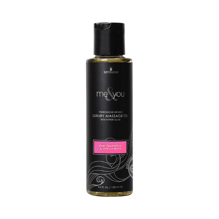Sensuva-Me-_-You-Pheromone-Infused-Luxury-Massage-Oil-4.2oz-Pink-Grapefruit-Vanilla-Bean - House of Vices 
