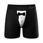 Shinesty The 009 Black Tuxedo Ball Hammock Pouch Men's Underwear with Fly - House of Vices