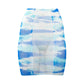 Shots Blue and white high-waist fishnet skirt with a tie-dye pattern, front view