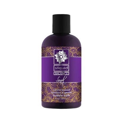 Sliquid Balance Coconut Papaya Luxurious & Gentle Bubble Bath purple bottle
