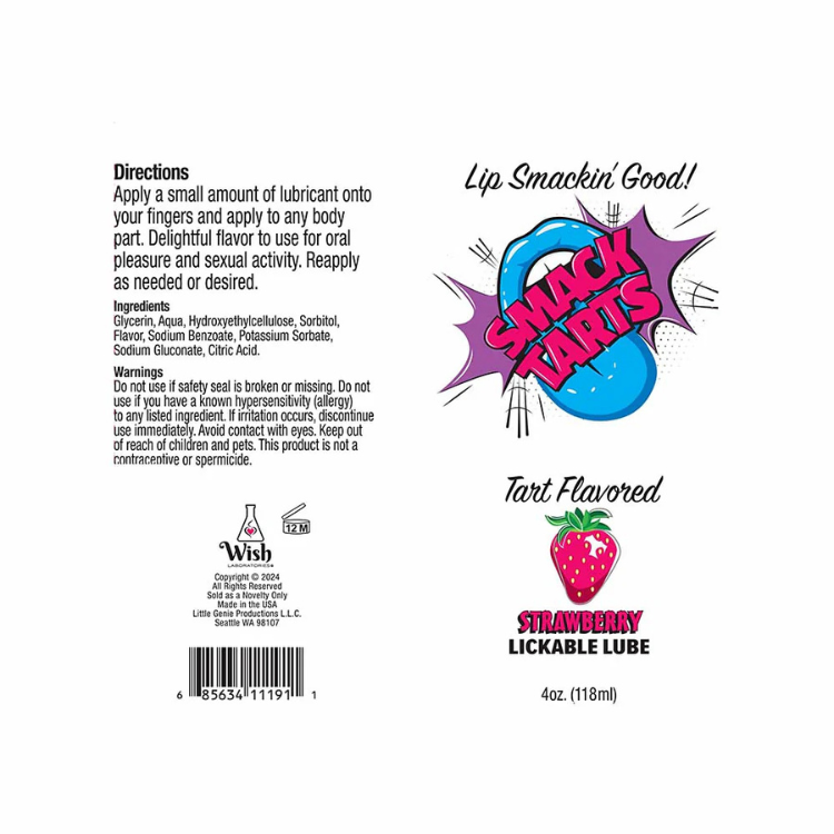 Smack_Tarts_Lickable_Sour_Strawberry_Lube_4_oz._1 - House of Vices 