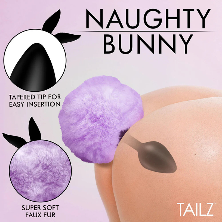 Tailz Fluffy Bunny Tail Butt Plug - House of Vices