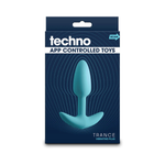 House of Vices Techno app-controlled vibrating plug in blue packaging, premium wellness toy