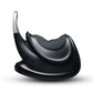 Sleek black and silver curved adult wellness device with ergonomic design