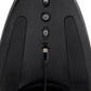 Close-up of black adult wellness saddle machine controls and USB-C charging port