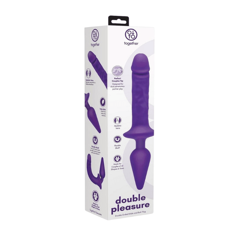 Together Toys Double Pleasure Rechargeable Silicone Couples Vibrator - House of Vices 