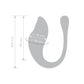 Technical diagram showing dimensions of a grey prostate massager: 103mm height, 35mm diameter.