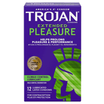 TrojanCondomPleasuresExtendedClimaxControlLubricant12Pack - House of Vices 