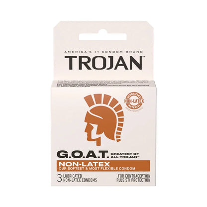 Trojan G.O.A.T Non-Latex Silicone Lubricated 3-Pack - House of Vices