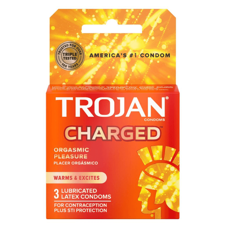 Trojan Intensified Charged Orgasmic Pleasure Condoms 3-Pack - House of Vices 