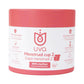 Uva menstrual cup 2 packaging with sterilizer, medical-grade silicone, hypoallergenic, eco-friendly.
