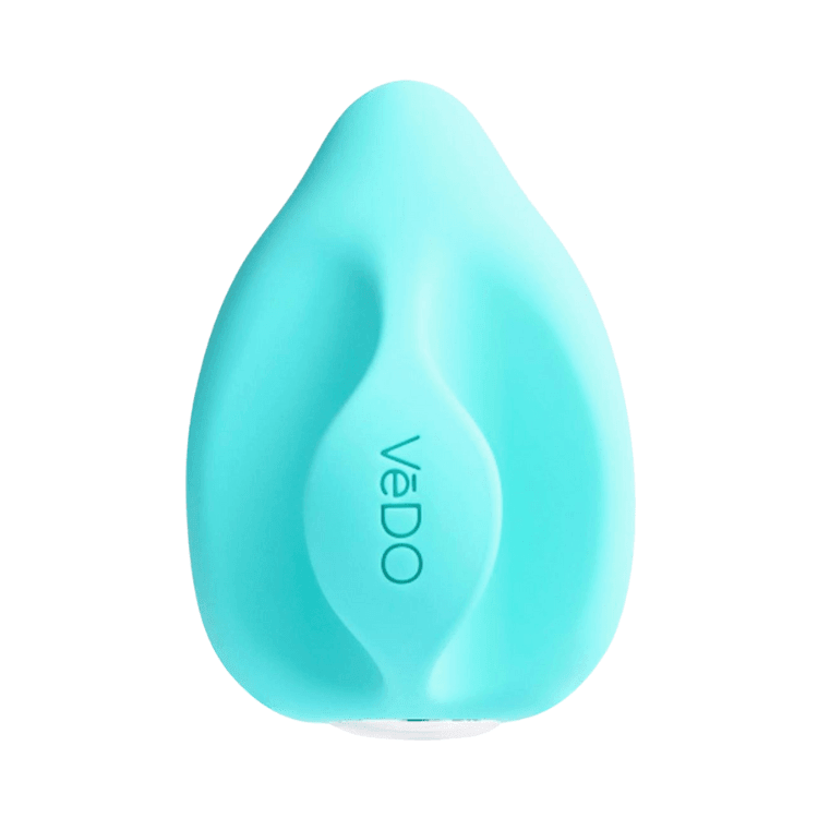 VeDO-Yumi-Rechargeable-Silicone-Layon-Finger-Vibrator-Turquoise-2 - House of Vices 