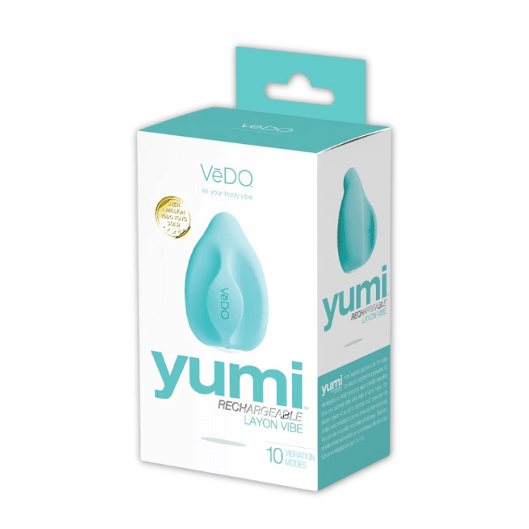 VeDO-Yumi-Rechargeable-Silicone-Layon-Finger-Vibrator-Turquoise - House of Vices 