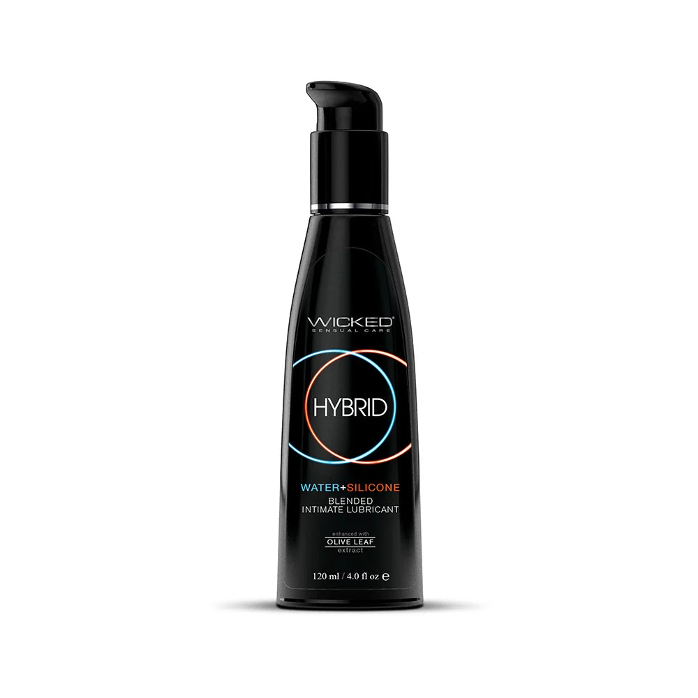 Wicked Hybrid water + silicone blended intimate lubricant with olive leaf extract, 120ml