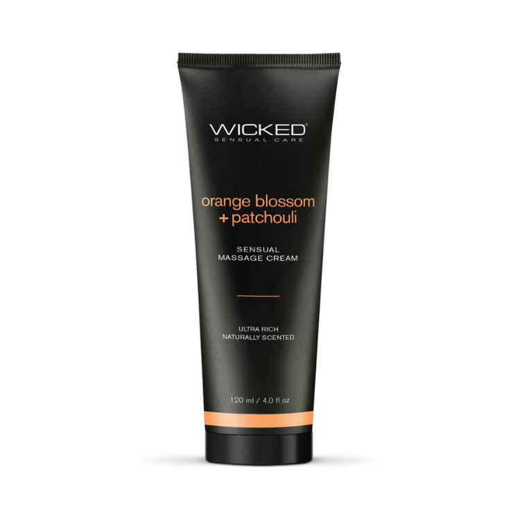 Wicked Sensual Care orange blossom patchouli sensual massage cream tube 4 oz