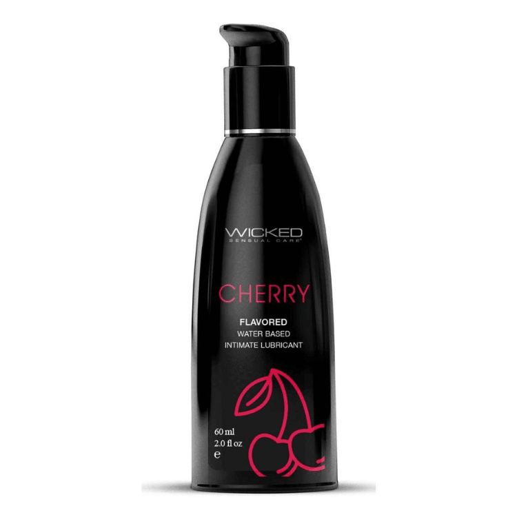 Wicked_Aqua_Water_Based_Flavored_Lubricant_Cherry_2oz - House of Vices 