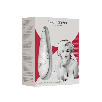 WomanizerMarilynMonroeSpecialEditionRechargeableClitoralStimulator-Marble - House of Vices 