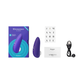 Womanizer Starlet 3 indigo clitoral stimulator with box, USB cable, manual, and stickers