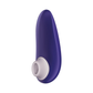 Indigo Womanizer Starlet 3 silicone compact clitoral stimulator on white background