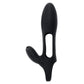 Zero Tolerance Black silicone dual cock ring with rechargeable design and ergonomic shape on white background