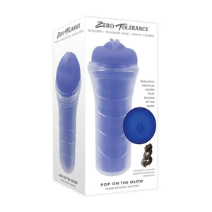 Zero Tolerance Pop on the Glow pussy stroker, glow in the dark, blue packaging